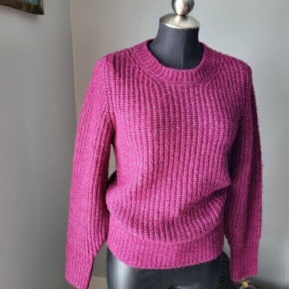 DEX Loose  Knit Sweater Magenta NWT Sz Small - Picture 1 of 12